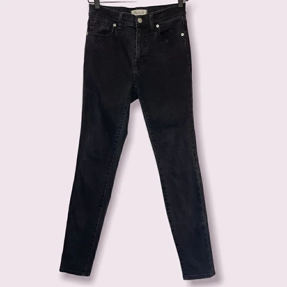 Madewell Black Gray 9” High Riser Skinny Skinny Jeans 27